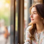 Home 9 웹툰작가가 알고 있어야 할 시장 데이터 - **Prompt 1: "A young woman, approximately 20 years old, with long, wavy brown hair, is sitting by a ...